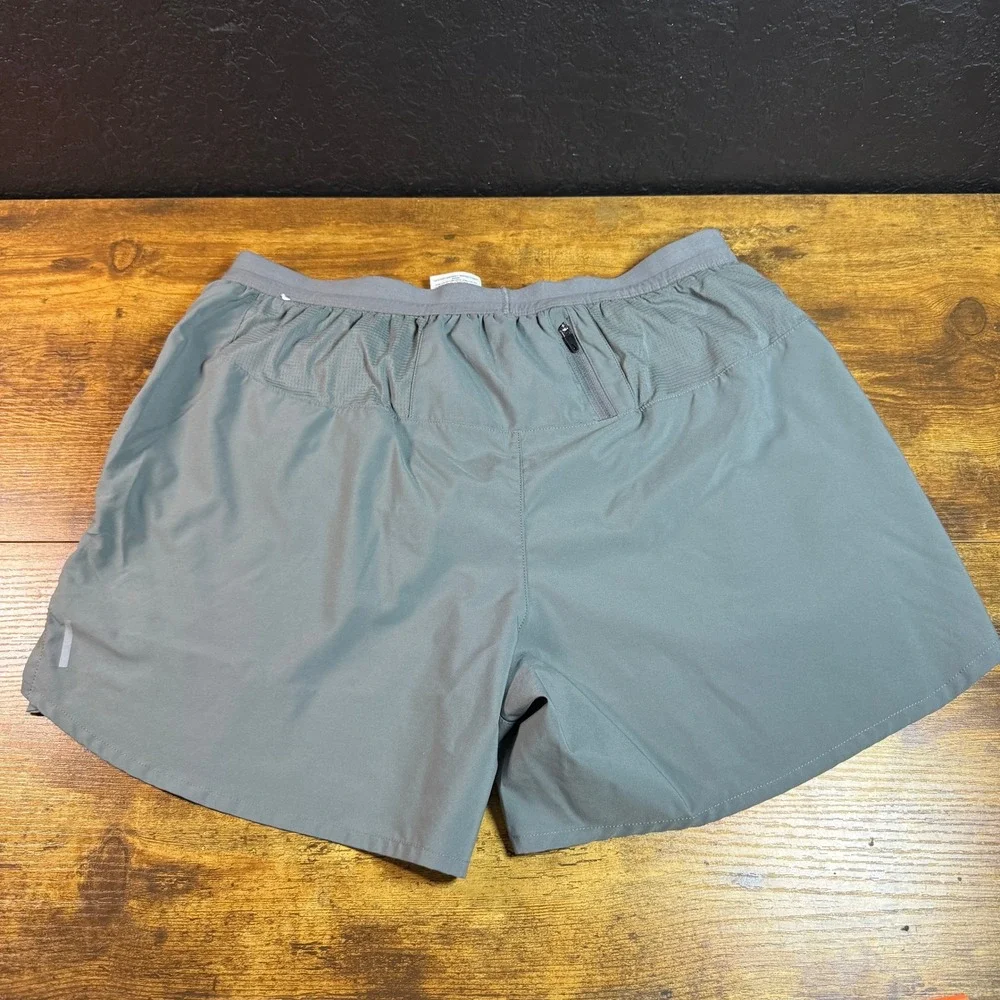 Nike Dri-FIT RN56323 Grey Polyester Running Shorts Mens Large 5